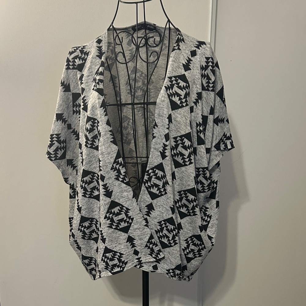 Absolute Angel New York Black and Gray Patterned Cardigan